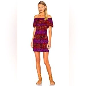 Trina Turk Merci Off The Shoulder Dress in Multi Size M